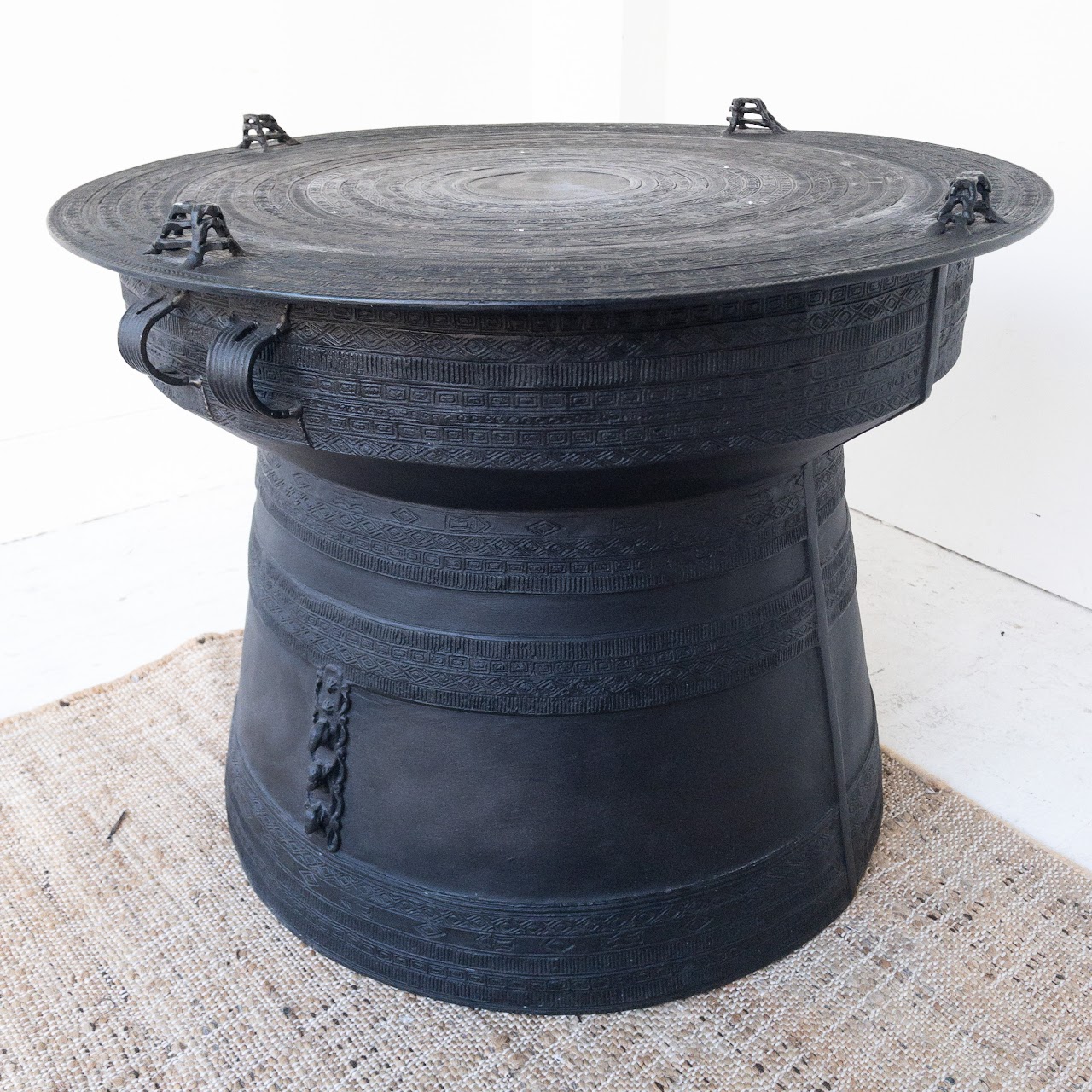 Thai Rain Drum Accent Table