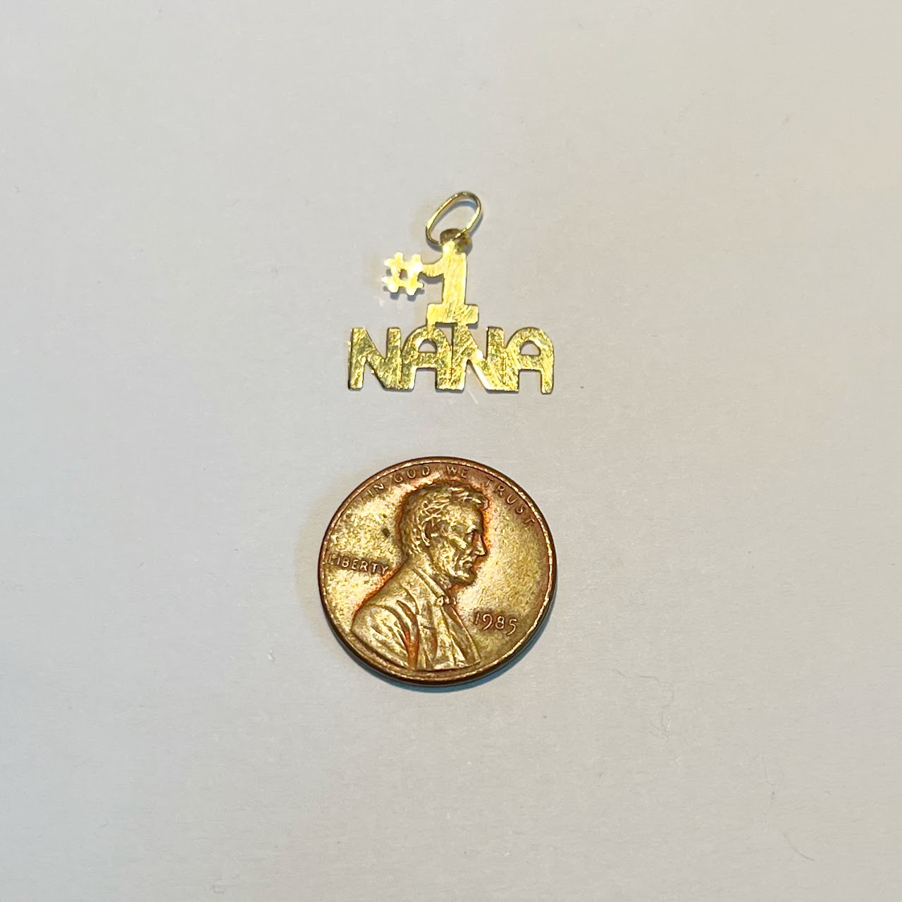 14K Gold '#1 Nana' Pendant