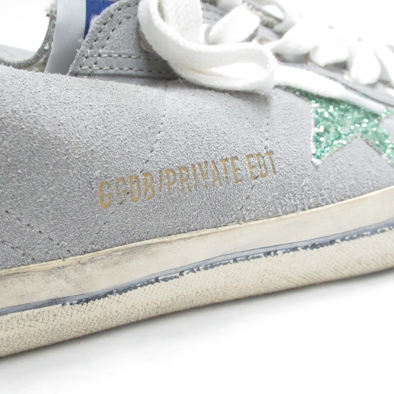 Golden Goose Deluxe Brand V-Star Glittered Distressed Sneakers