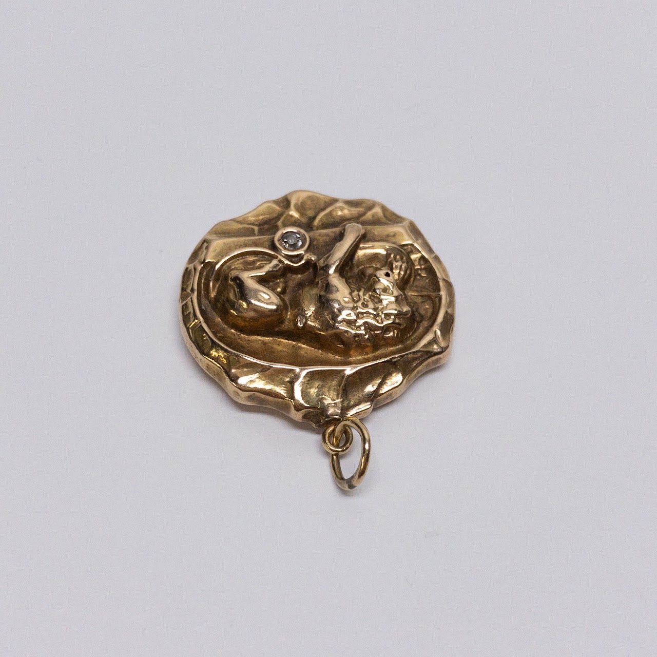 14K Gold & Diamond Lion Charm