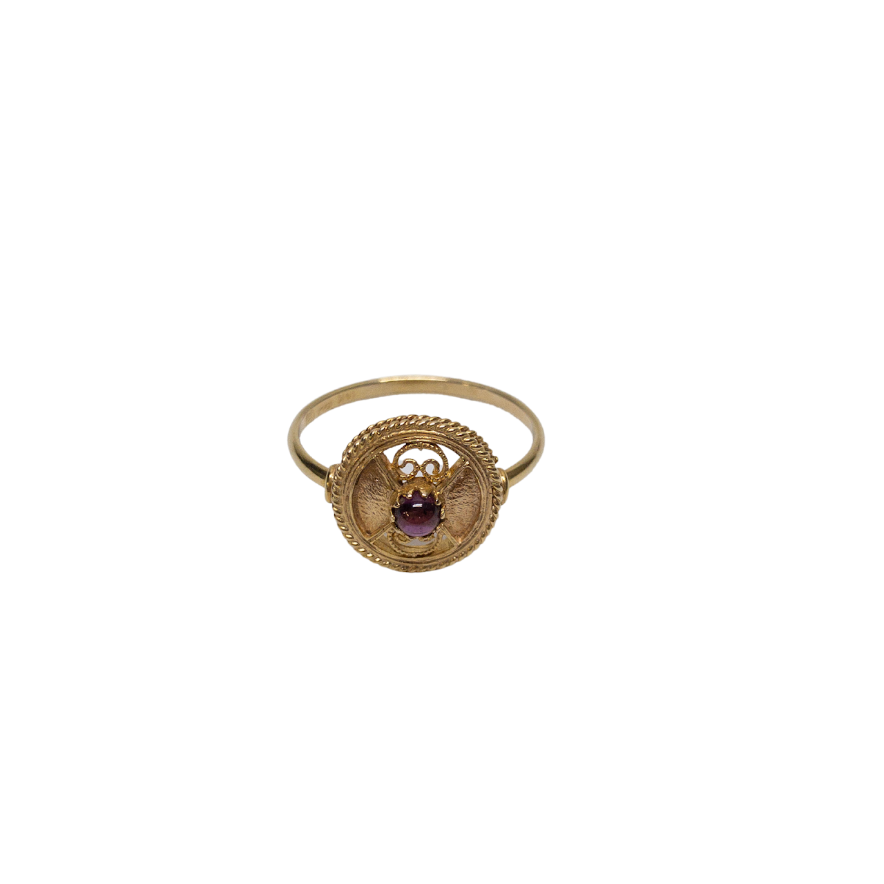 14K Gold & Garnet Ring