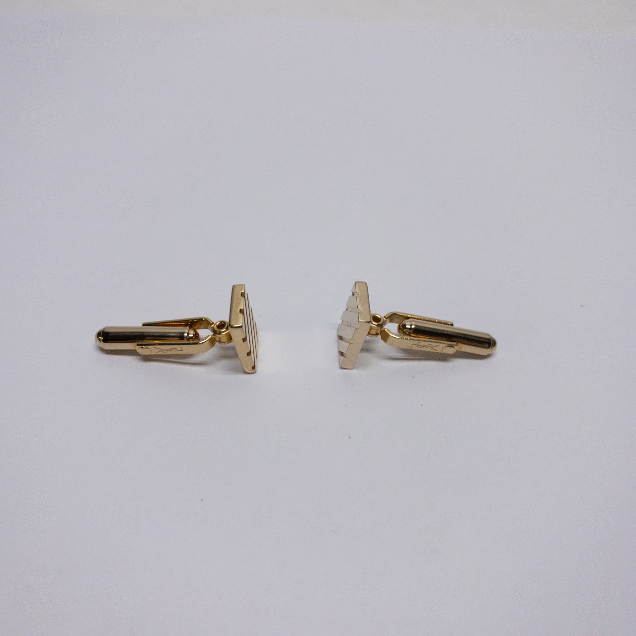 YSL Goldtone Cufflinks