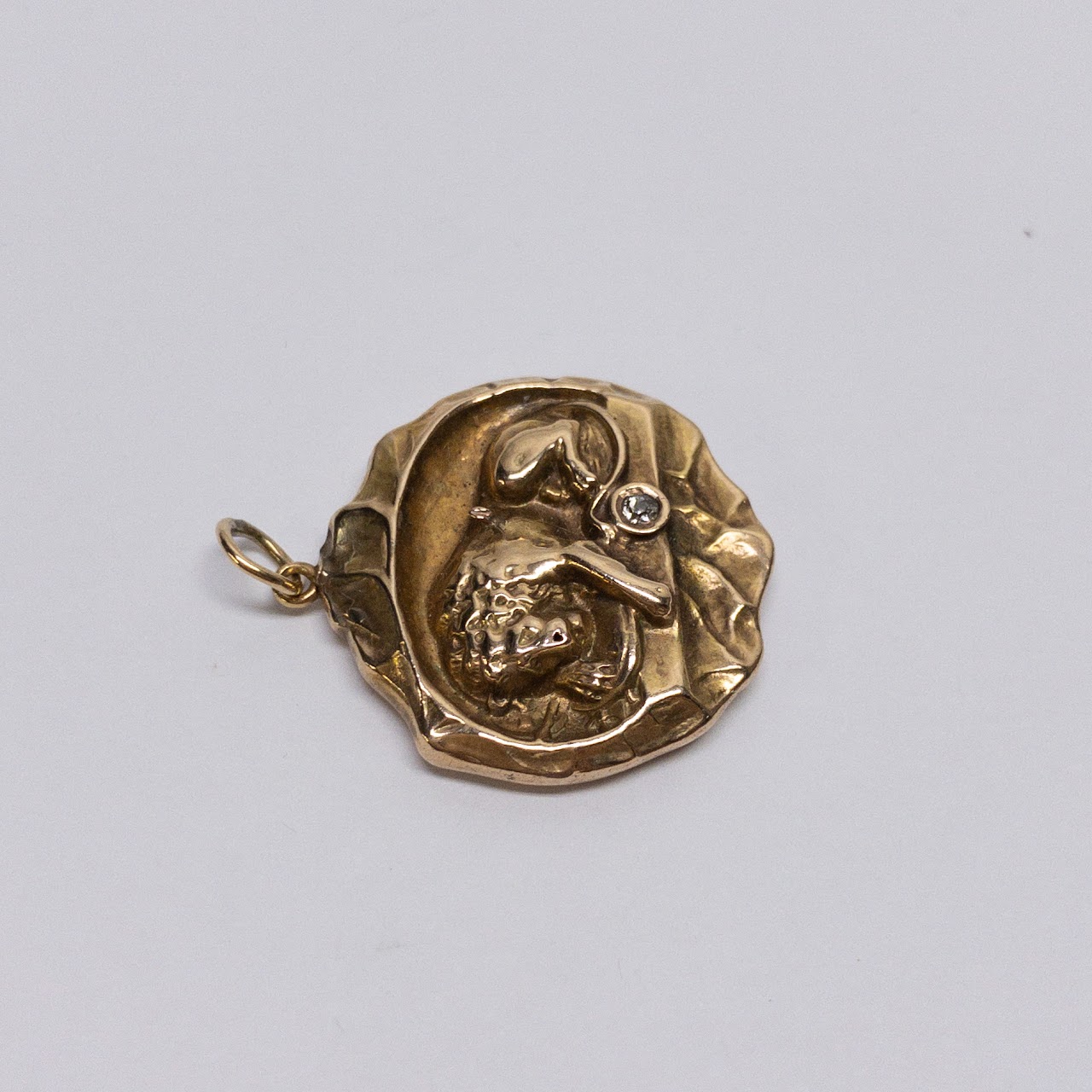 14K Gold & Diamond Lion Charm