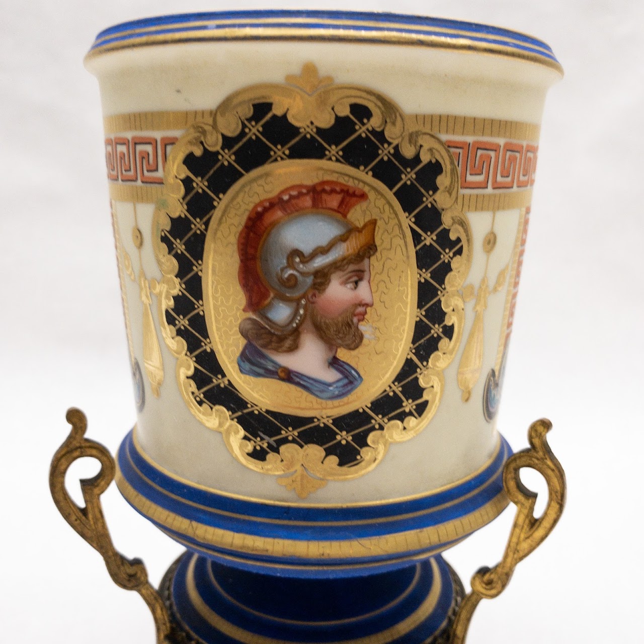 19th C. French Hand-Painted Porcelain Vase Pair