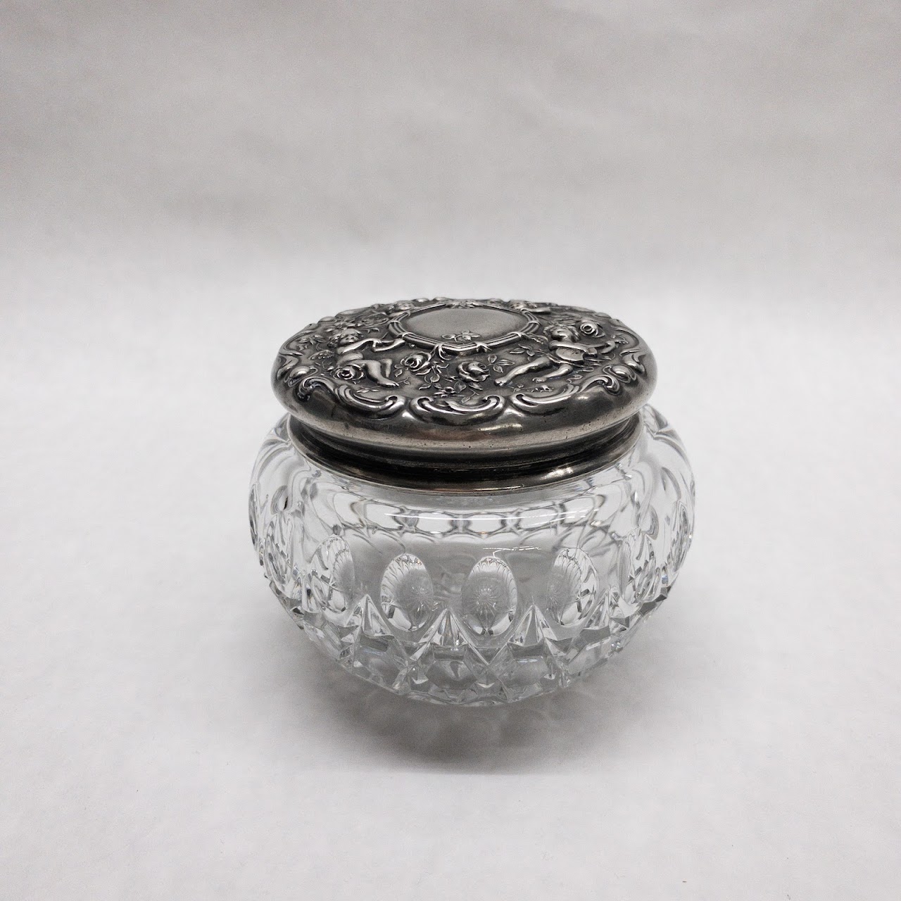 Silver & Glass Vanity Jar