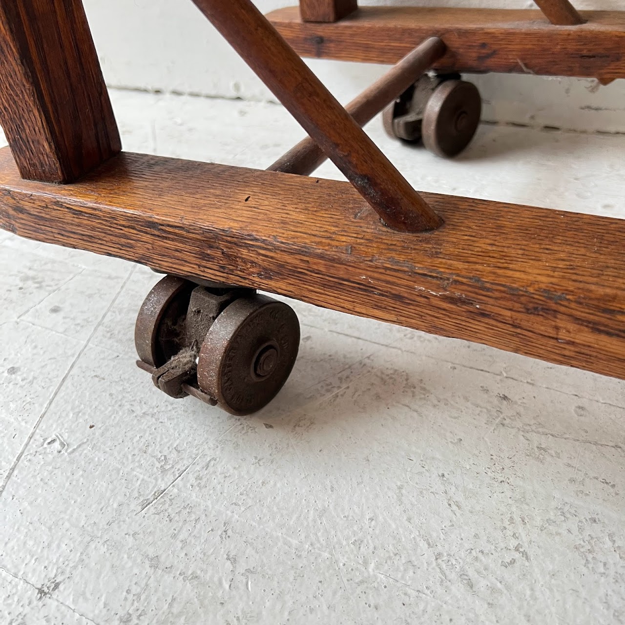 Antique Oak Baker's Rack