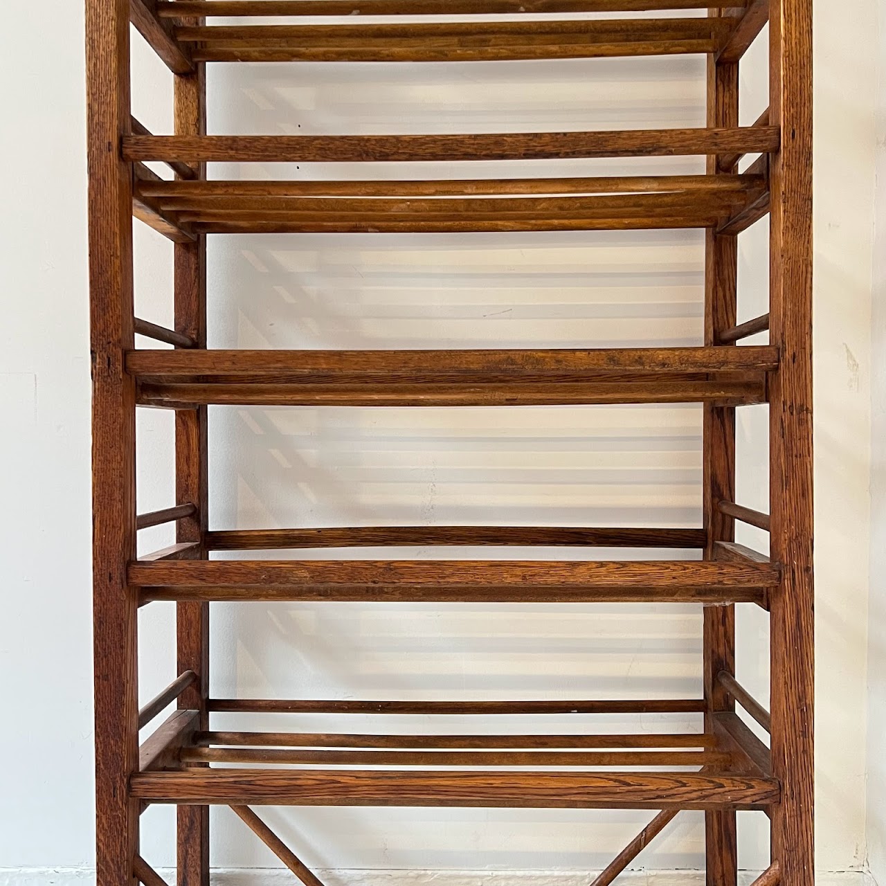 Antique Oak Baker's Rack