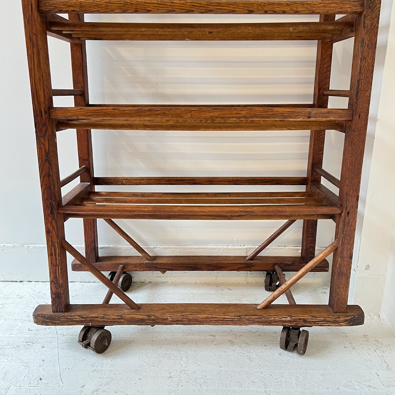 Antique Oak Baker's Rack