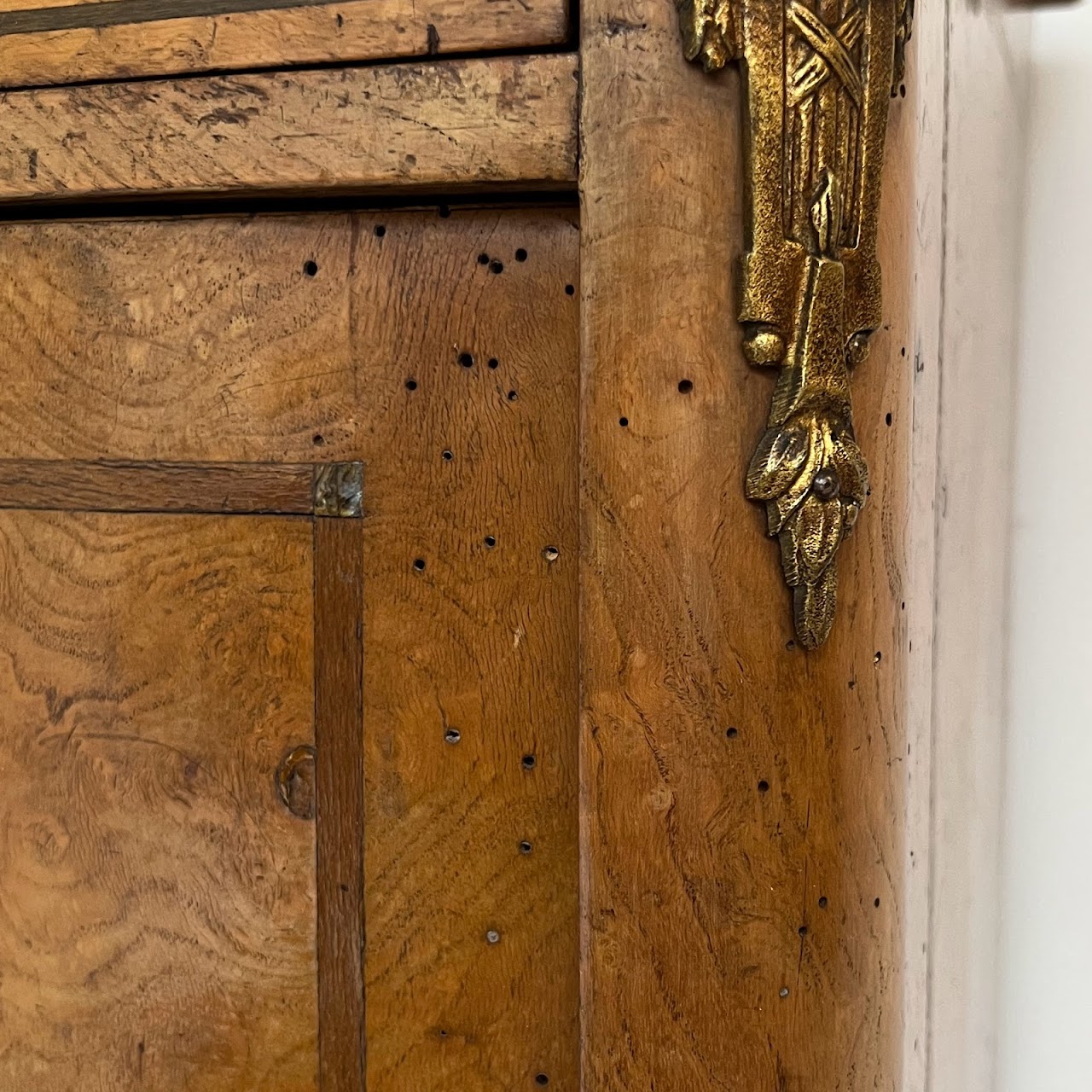 19th C. French Ormolu Mounted Burl Night Stand