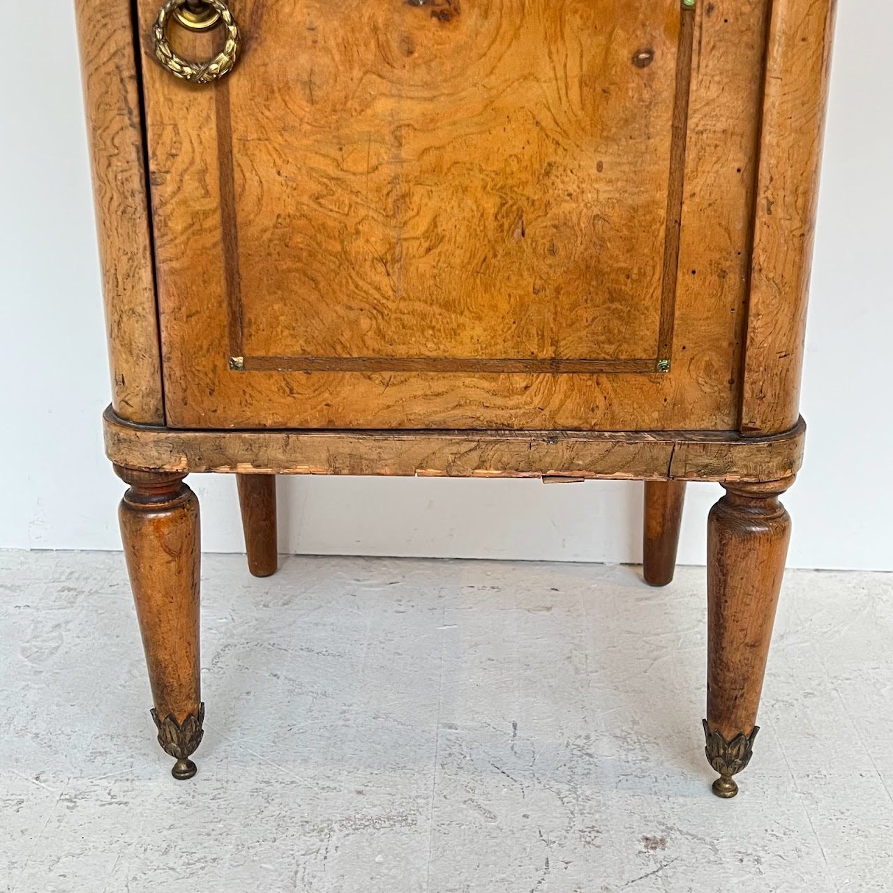 19th C. French Ormolu Mounted Burl Night Stand