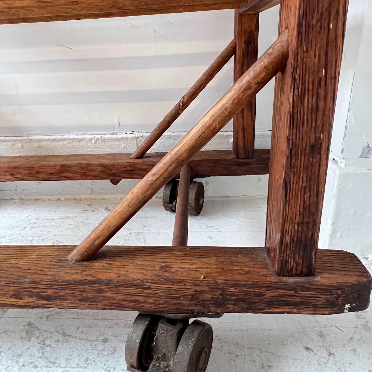 Antique Oak Baker's Rack