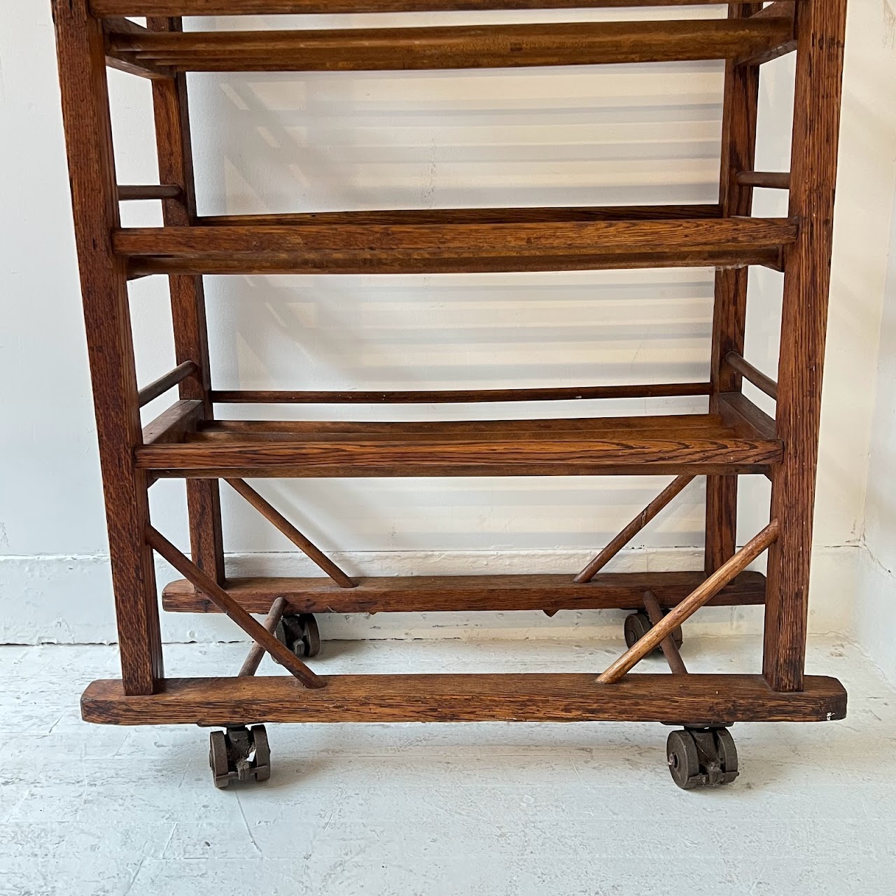 Antique Oak Baker's Rack