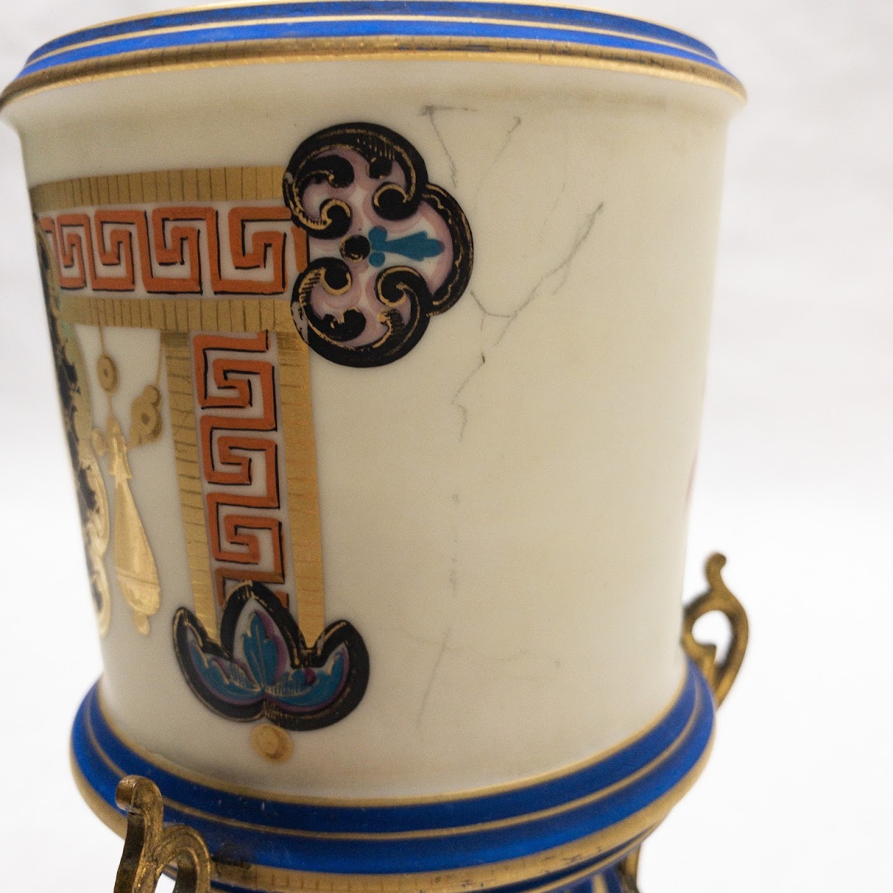 19th C. French Hand-Painted Porcelain Vase Pair