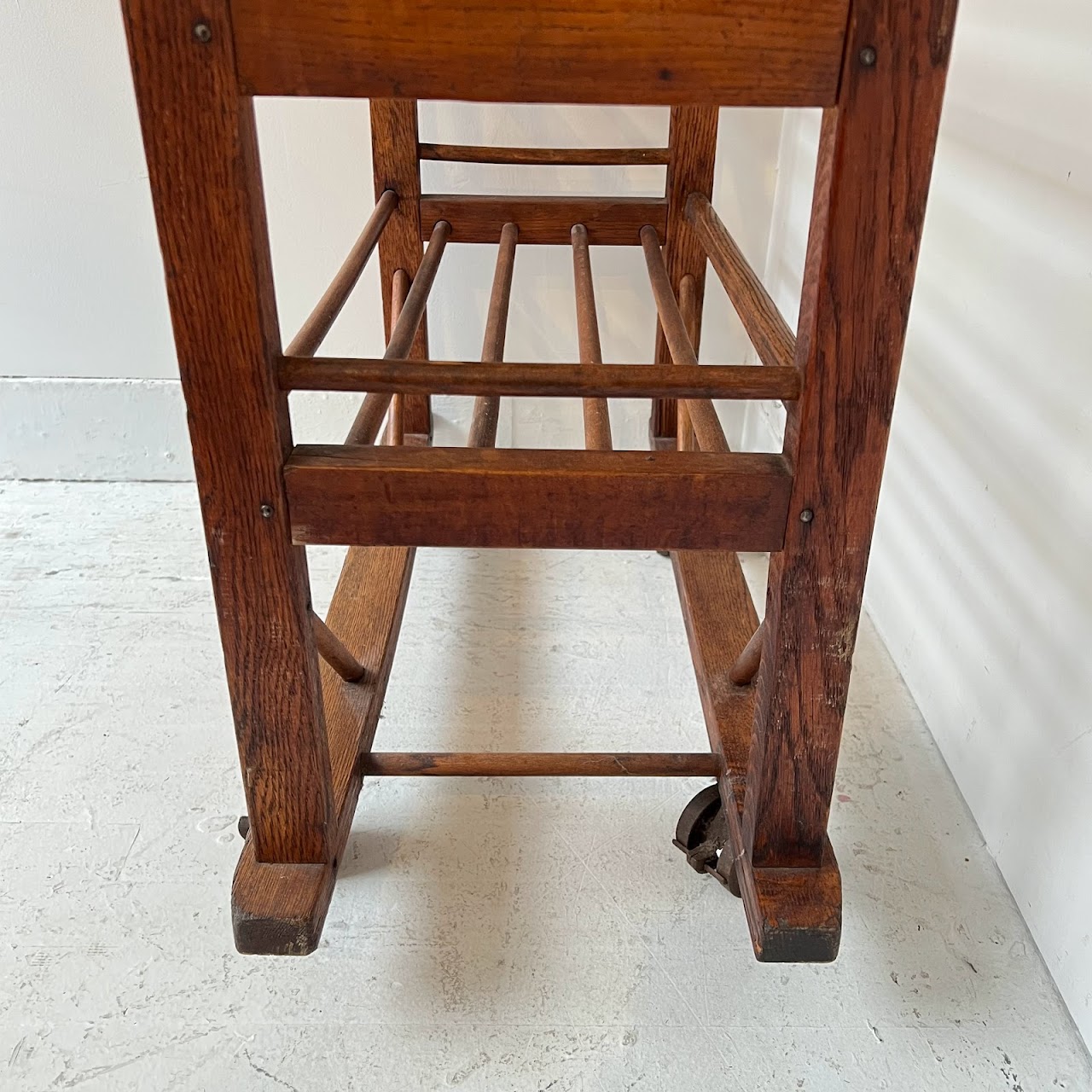 Antique Oak Baker's Rack