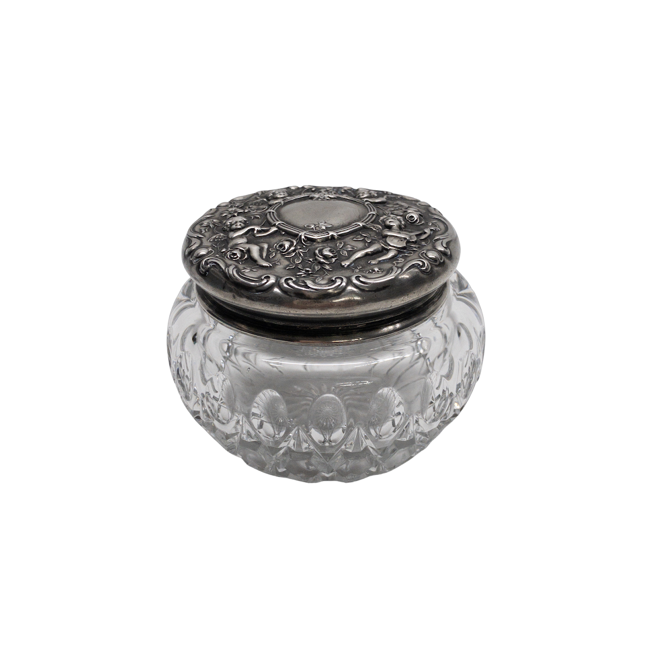 Silver & Glass Vanity Jar