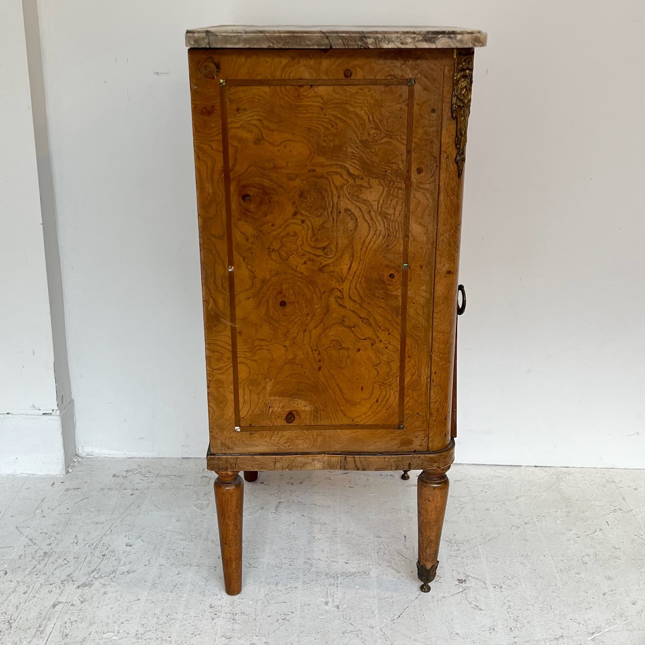 19th C. French Ormolu Mounted Burl Night Stand