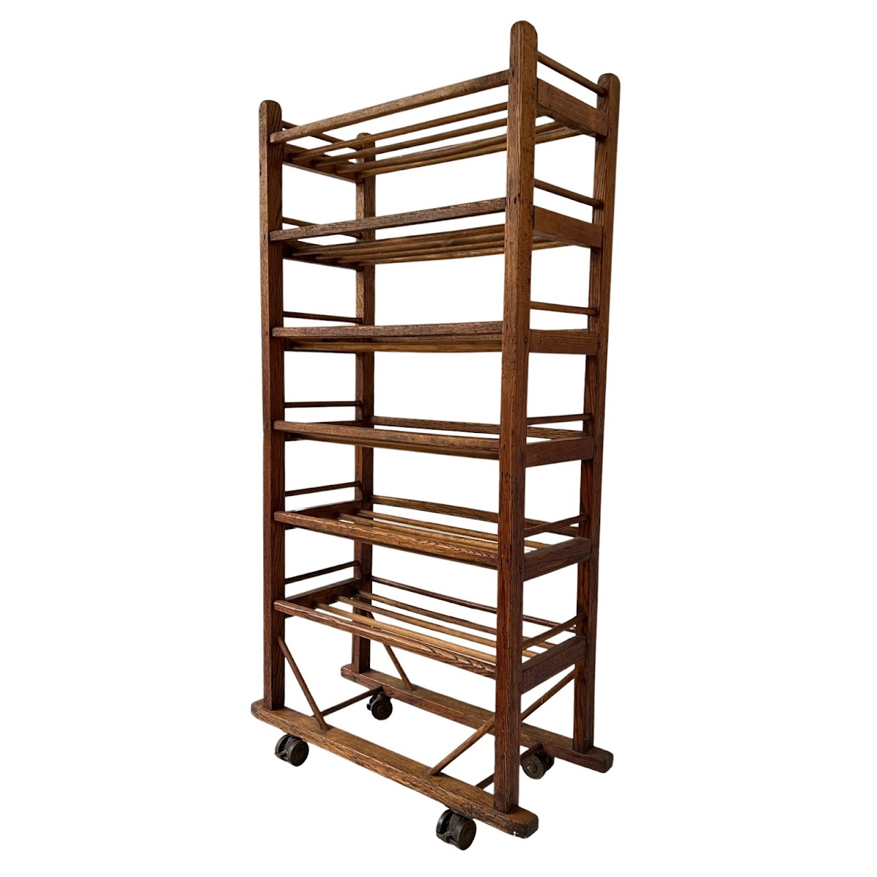 Antique Oak Baker's Rack