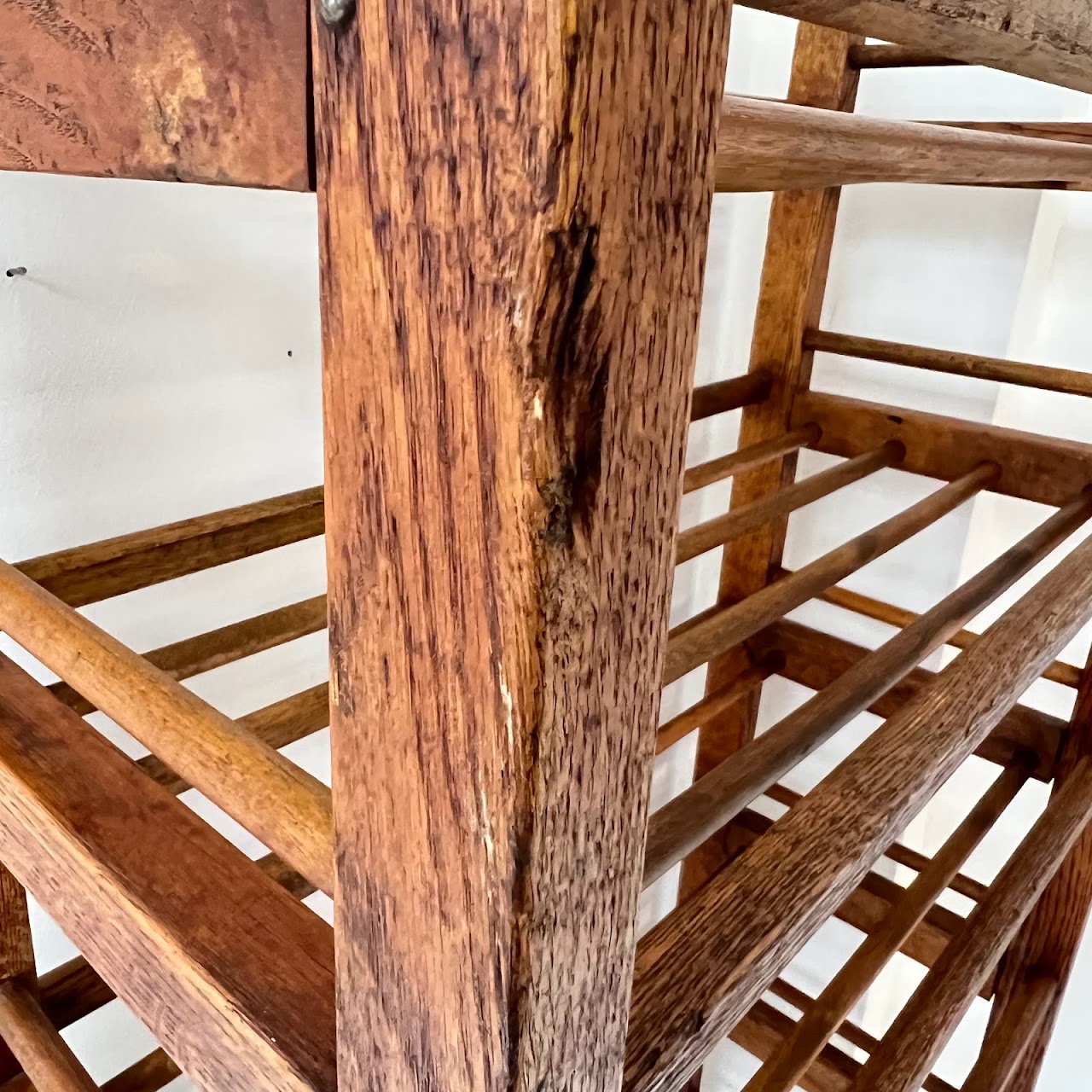 Antique Oak Baker's Rack