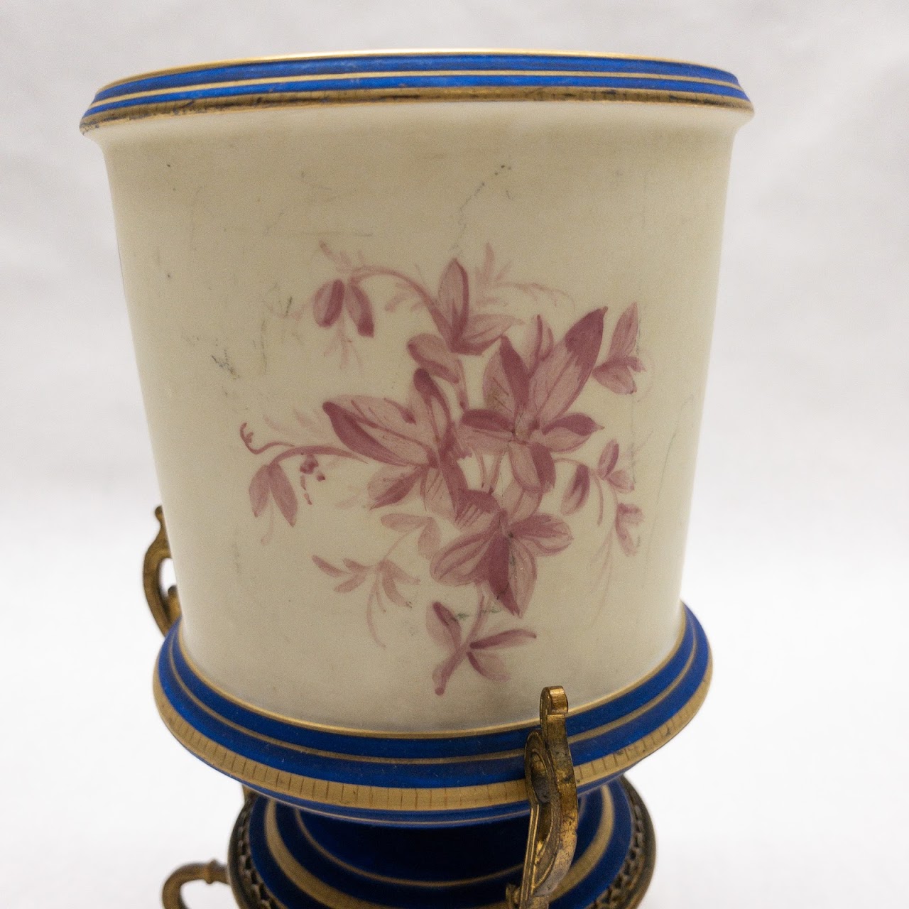 19th C. French Hand-Painted Porcelain Vase Pair