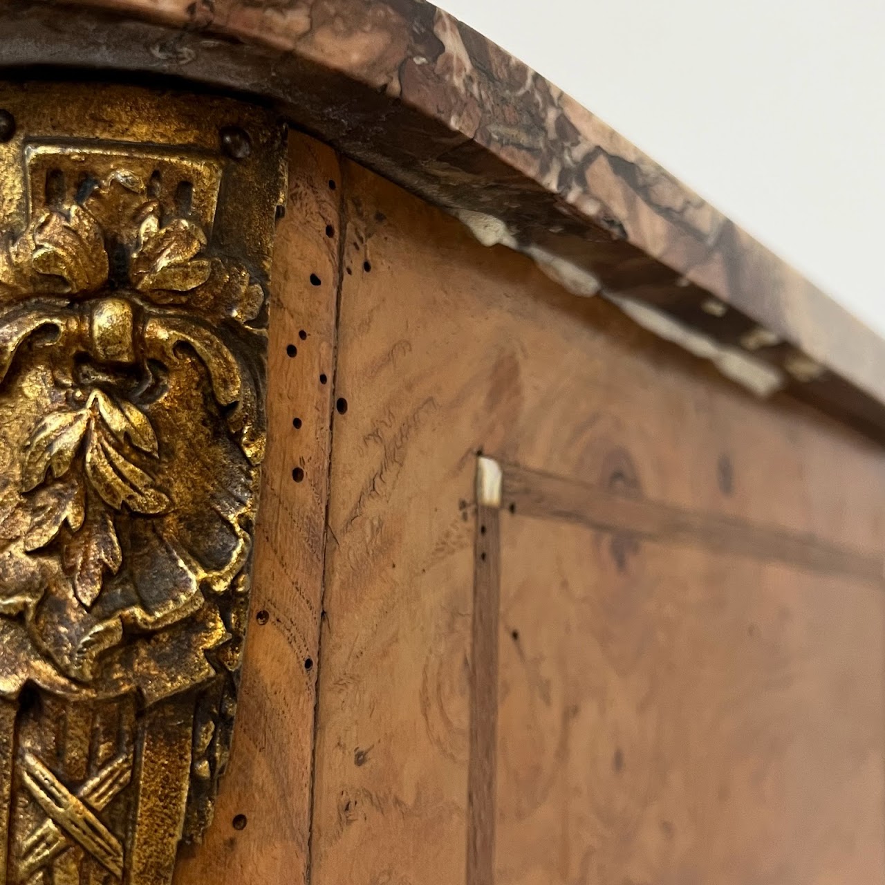 19th C. French Ormolu Mounted Burl Night Stand