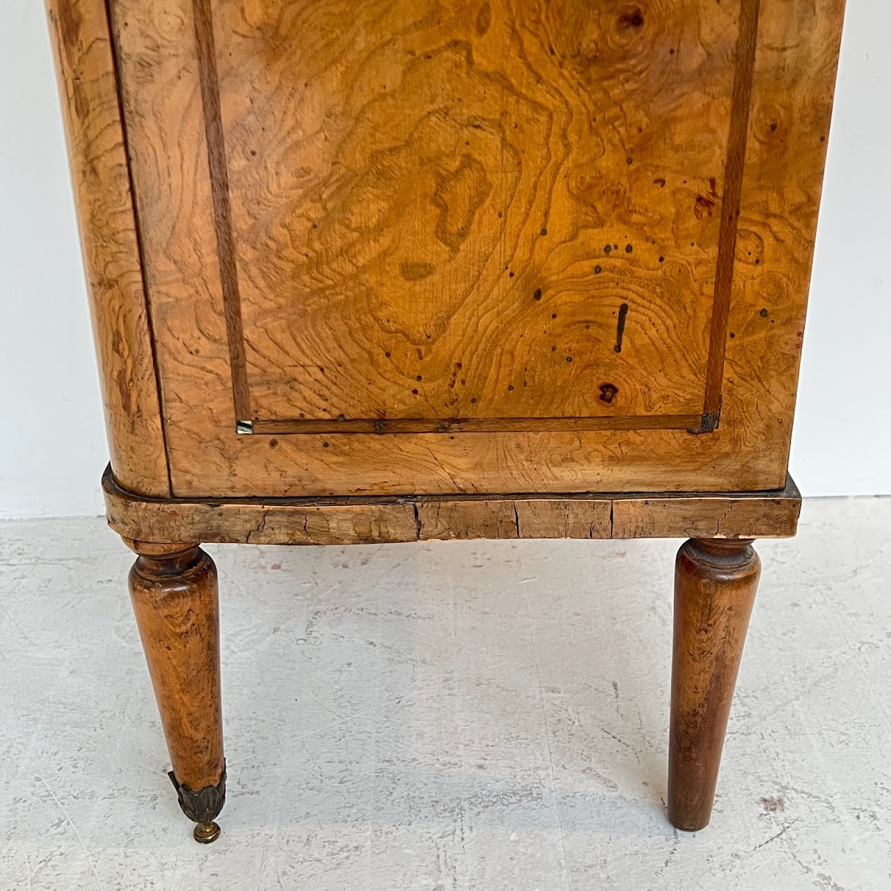 19th C. French Ormolu Mounted Burl Night Stand