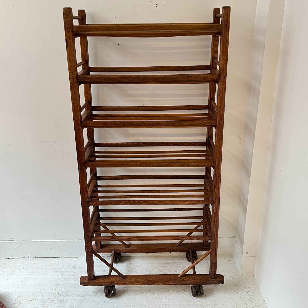 Antique Oak Baker's Rack