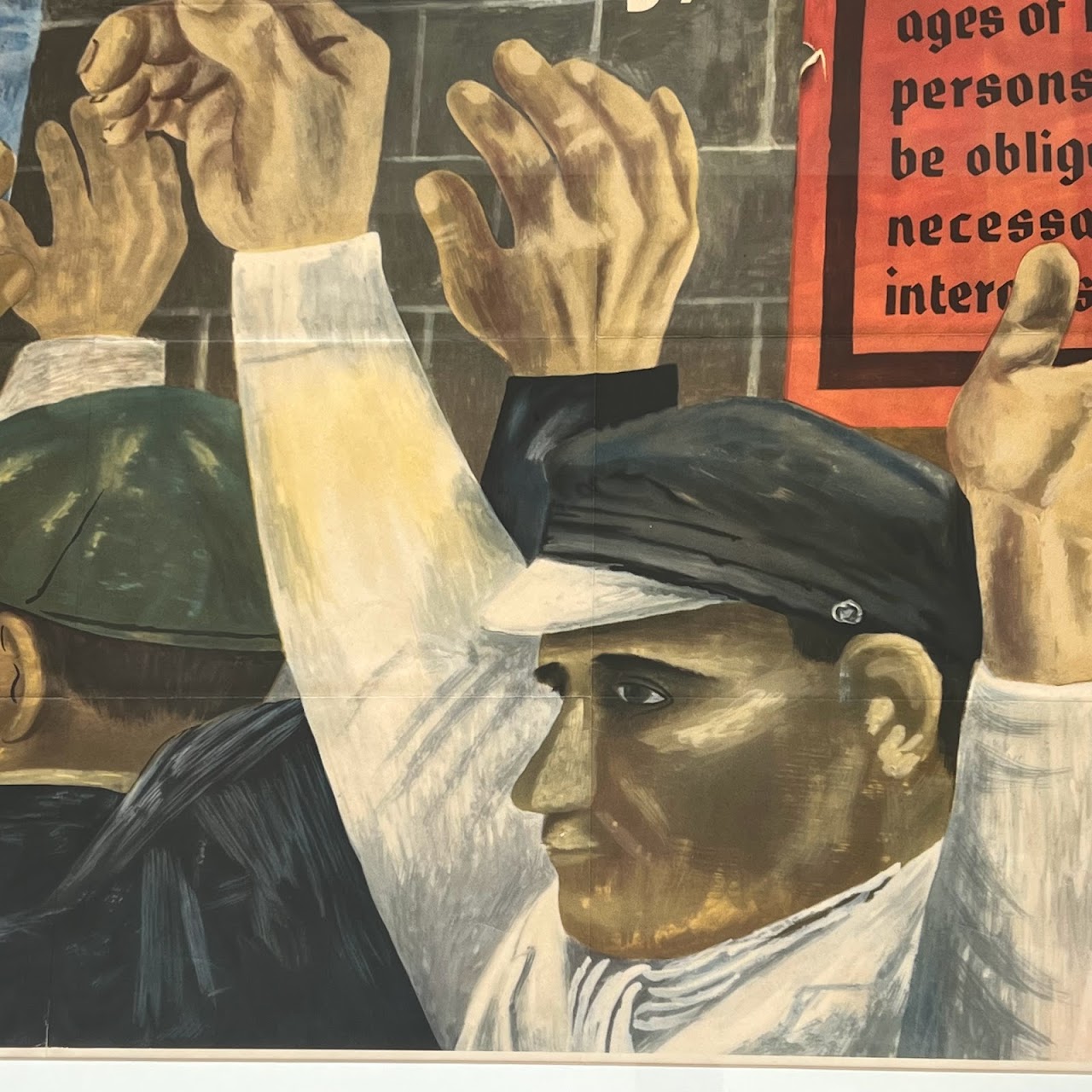 Ben Shahn 'We French Workers'  WWII Propaganda Poster