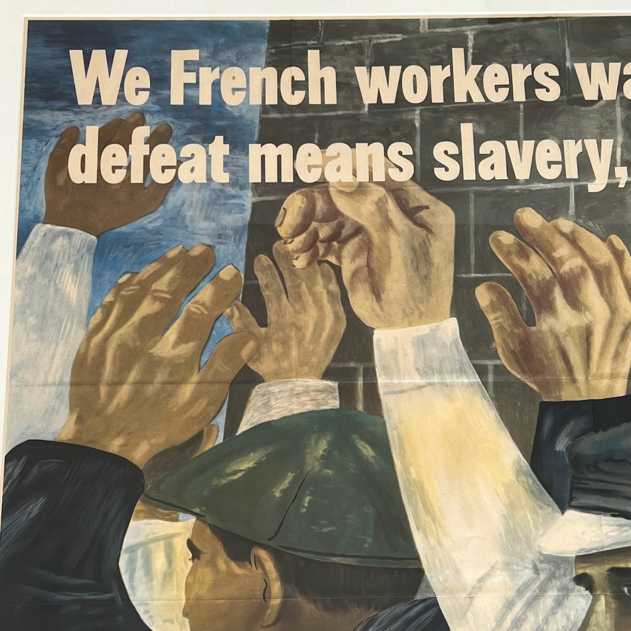 Ben Shahn 'We French Workers'  WWII Propaganda Poster