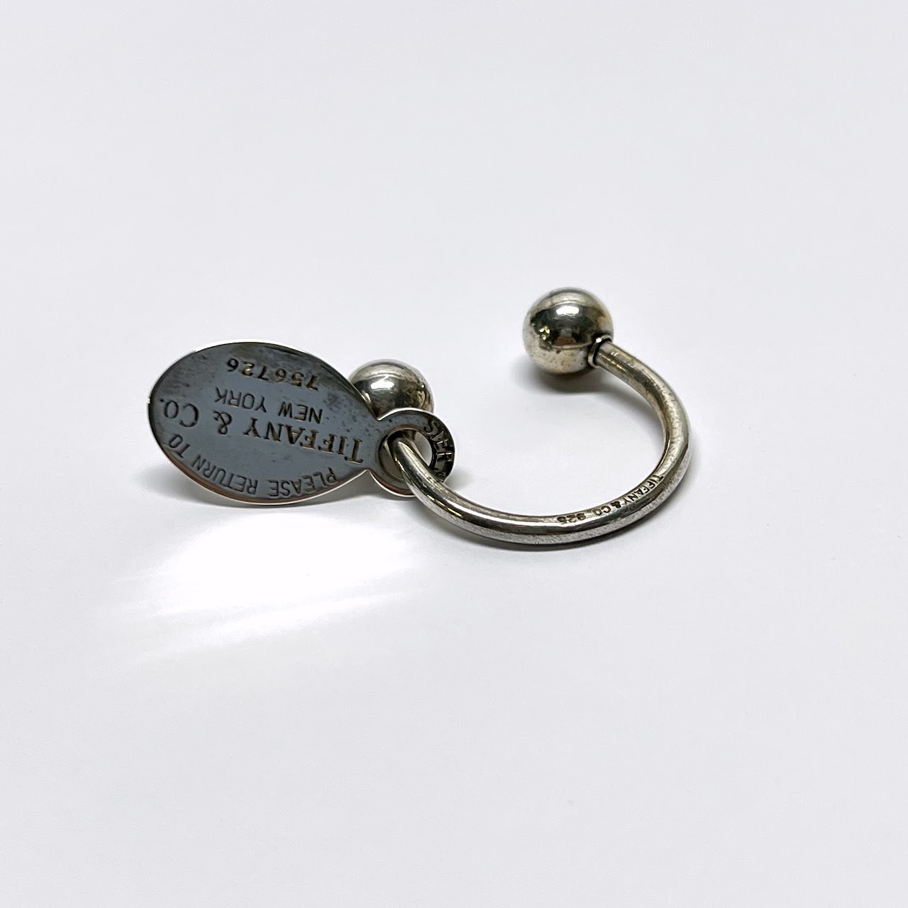 Tiffany & Co. Sterling Silver 'Return To' Charm Key Ring