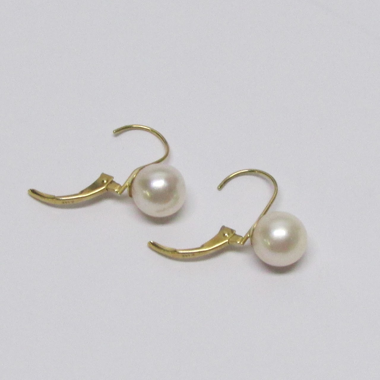 14K Gold & Pearl Earrings