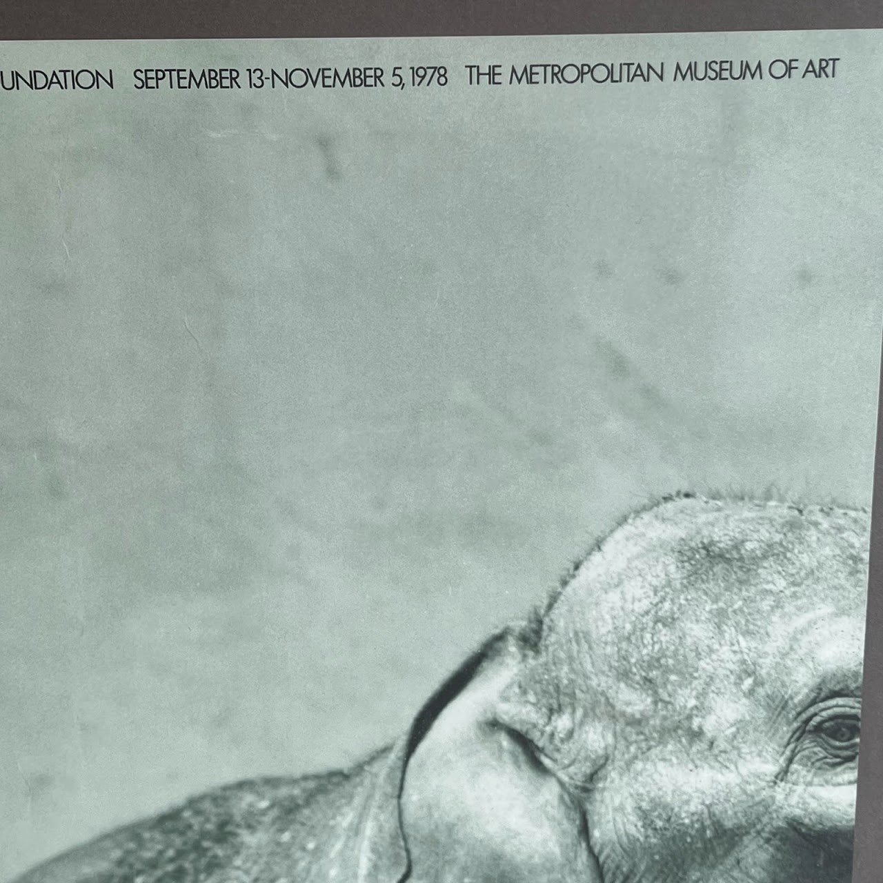 Richard Avedon 'Dovima with the Elephants' MMA 1978 Exhibition Poster