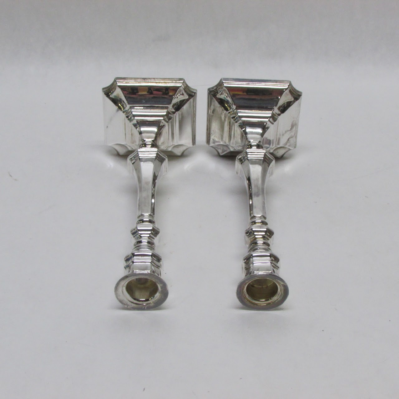 Hazorfim Sterling Silver & Metal Candlestick Pair