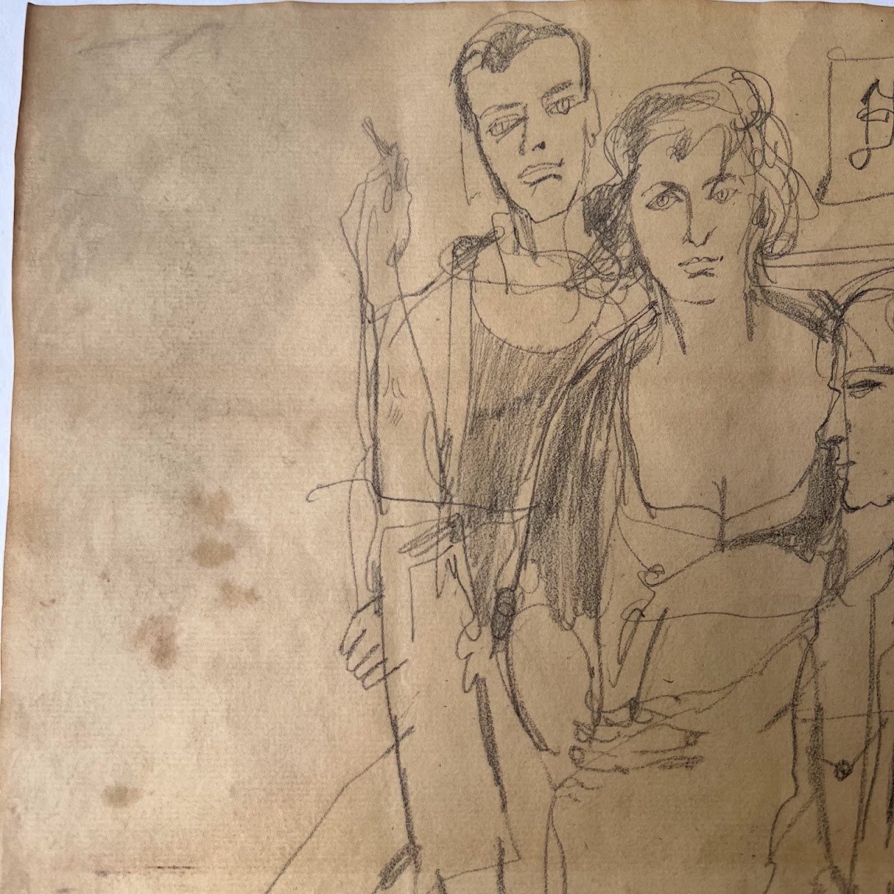 Paul Hogarth Signed 1962 Pencil Drawing