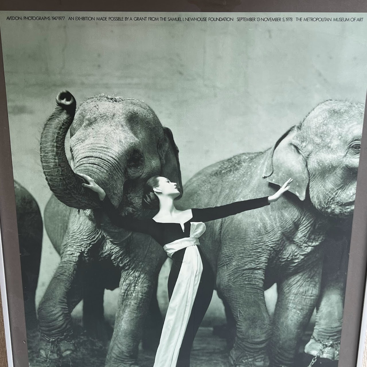 Richard Avedon 'Dovima with the Elephants' MMA 1978 Exhibition Poster