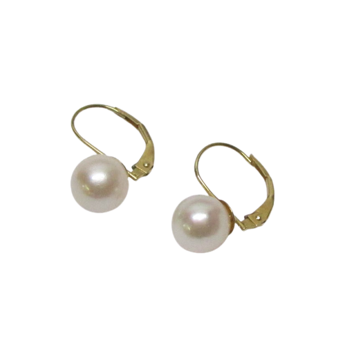 14K Gold & Pearl Earrings