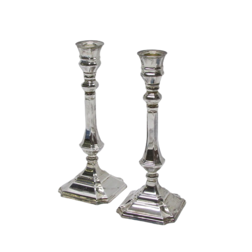 Hazorfim Sterling Silver & Metal Candlestick Pair