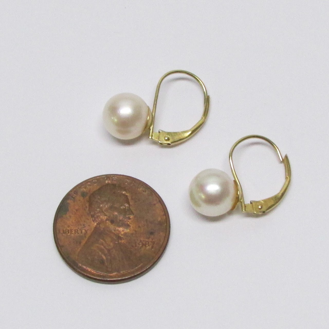 14K Gold & Pearl Earrings