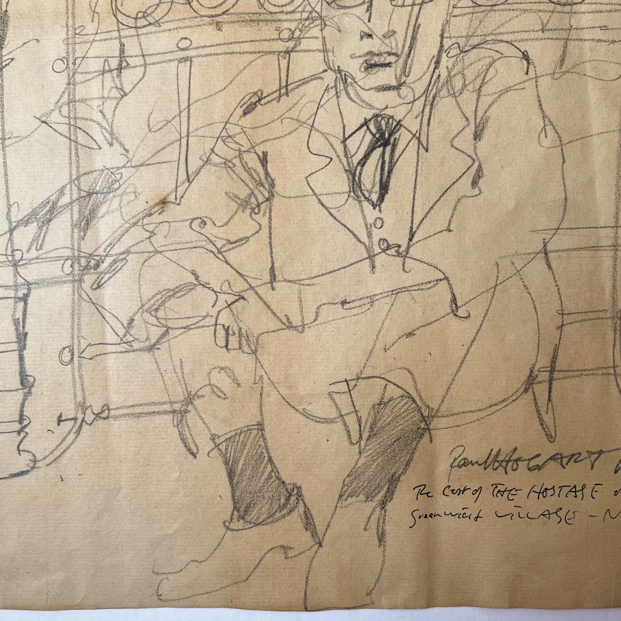 Paul Hogarth Signed 1962 Pencil Drawing