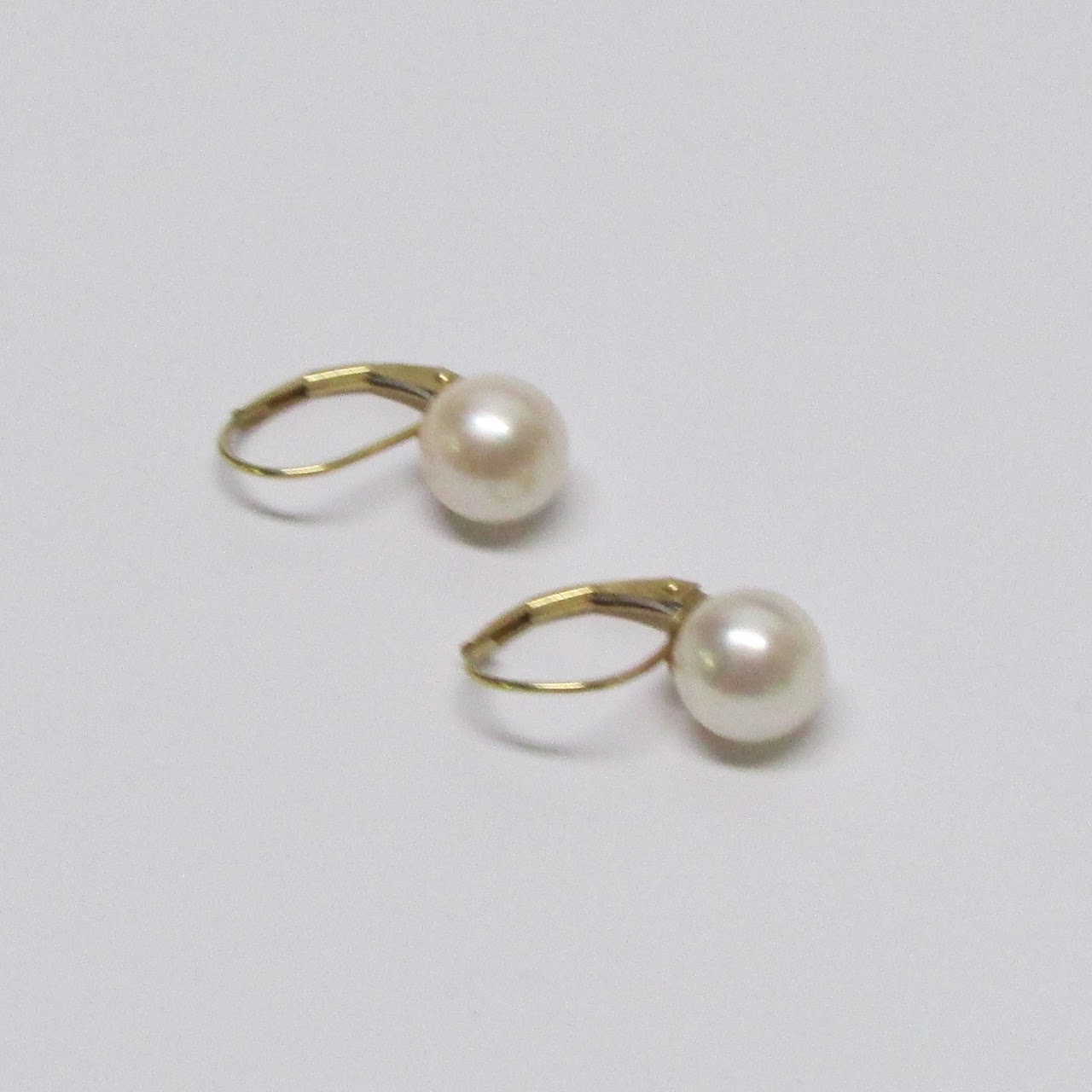 14K Gold & Pearl Earrings