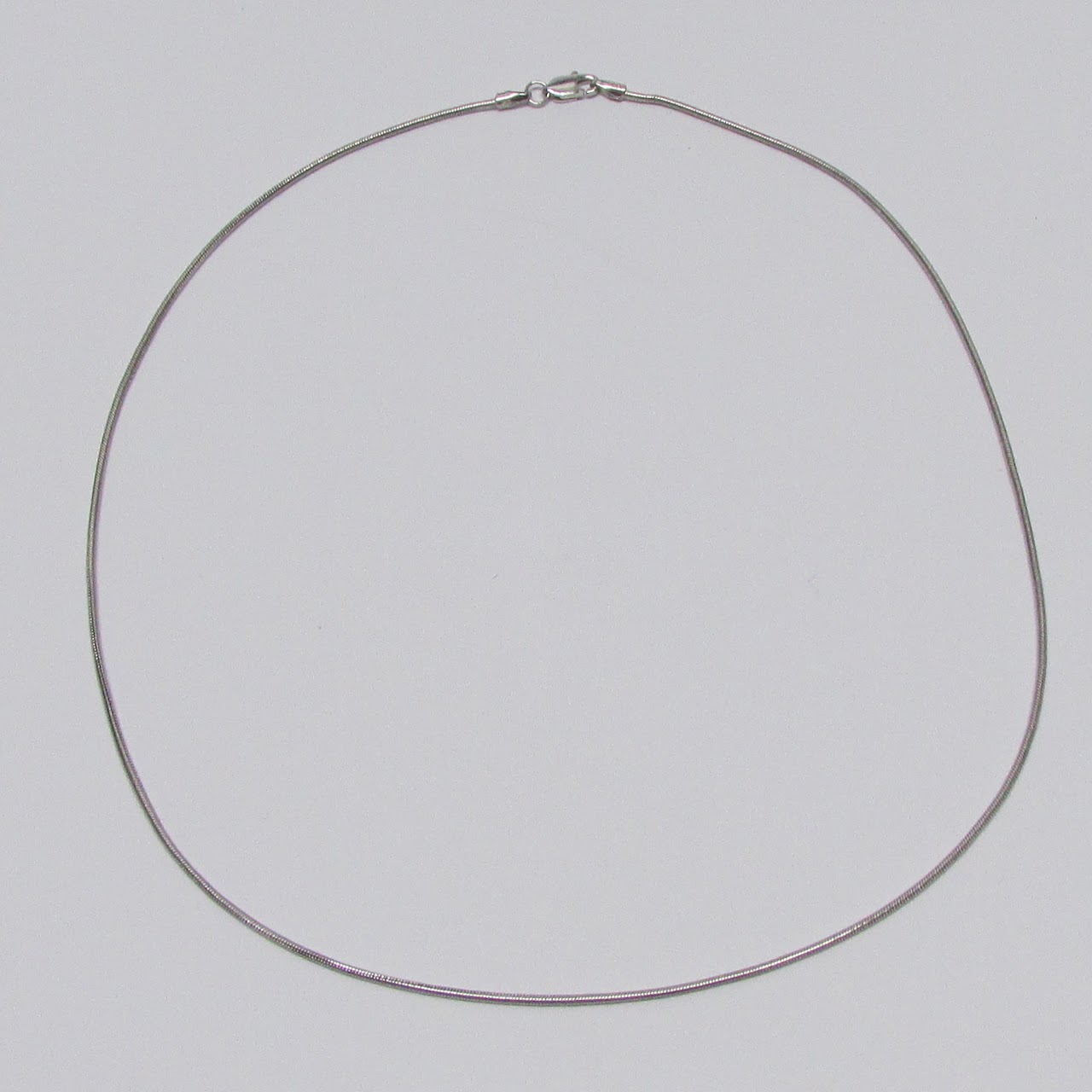 14K White Gold Snake Chain Necklace