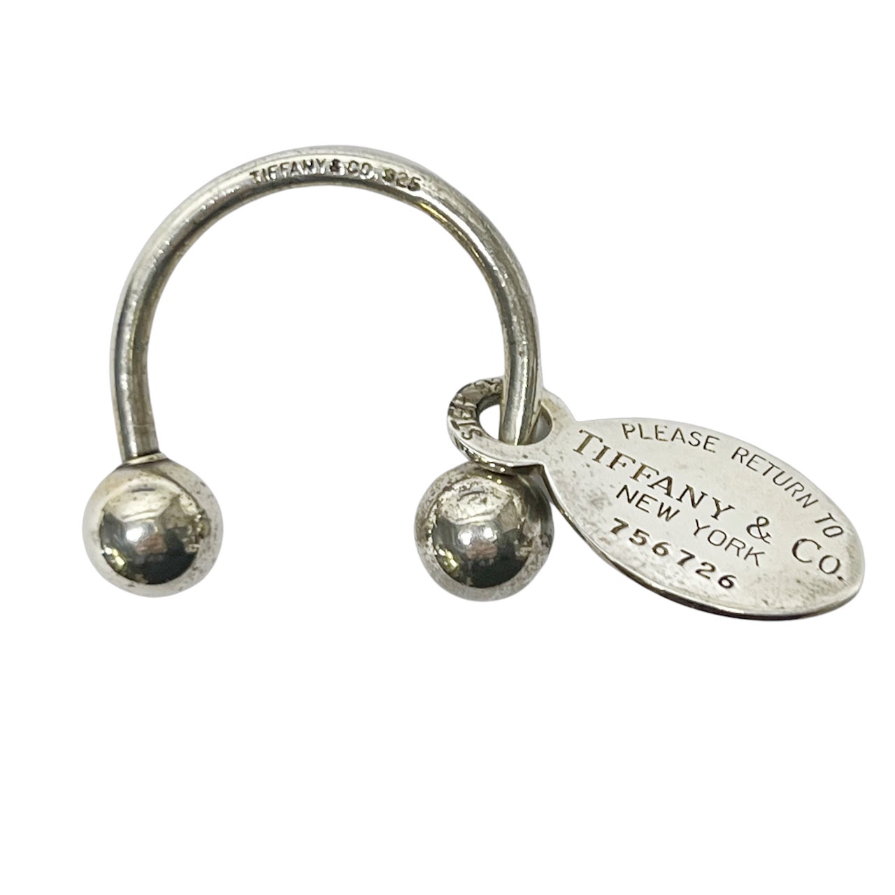 Tiffany & Co. Sterling Silver 'Return To' Charm Key Ring