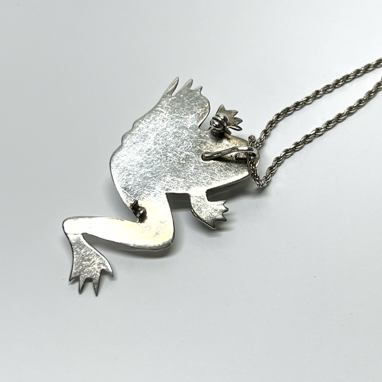 Sterling Silver Frog Pendant Necklace