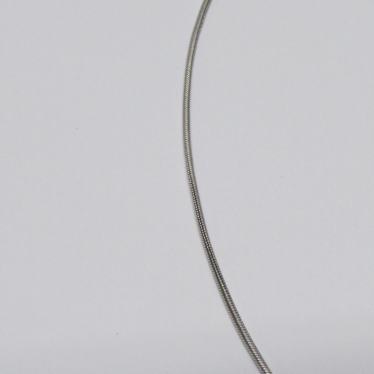 14K White Gold Snake Chain Necklace