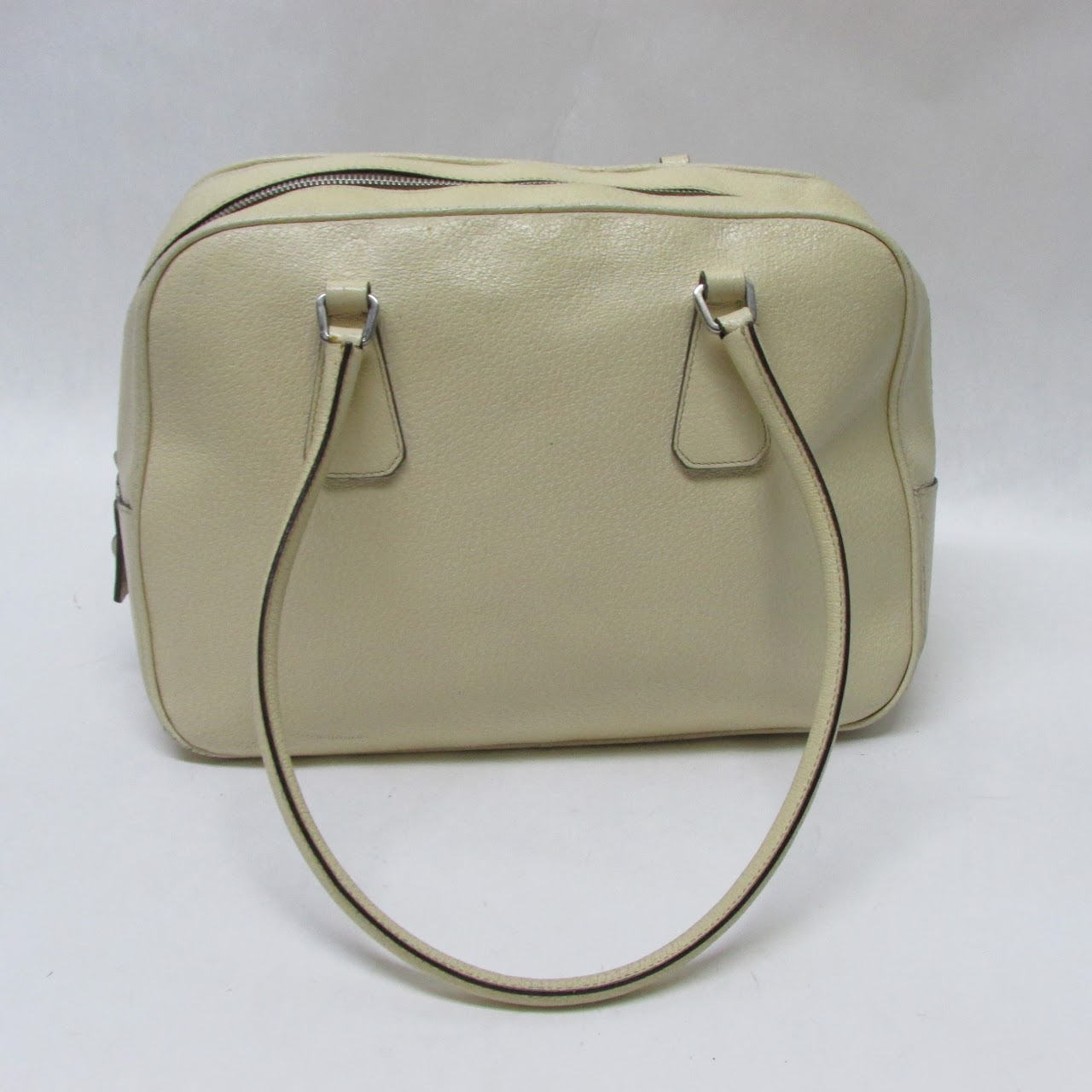 Prada Creme Leather Handbag