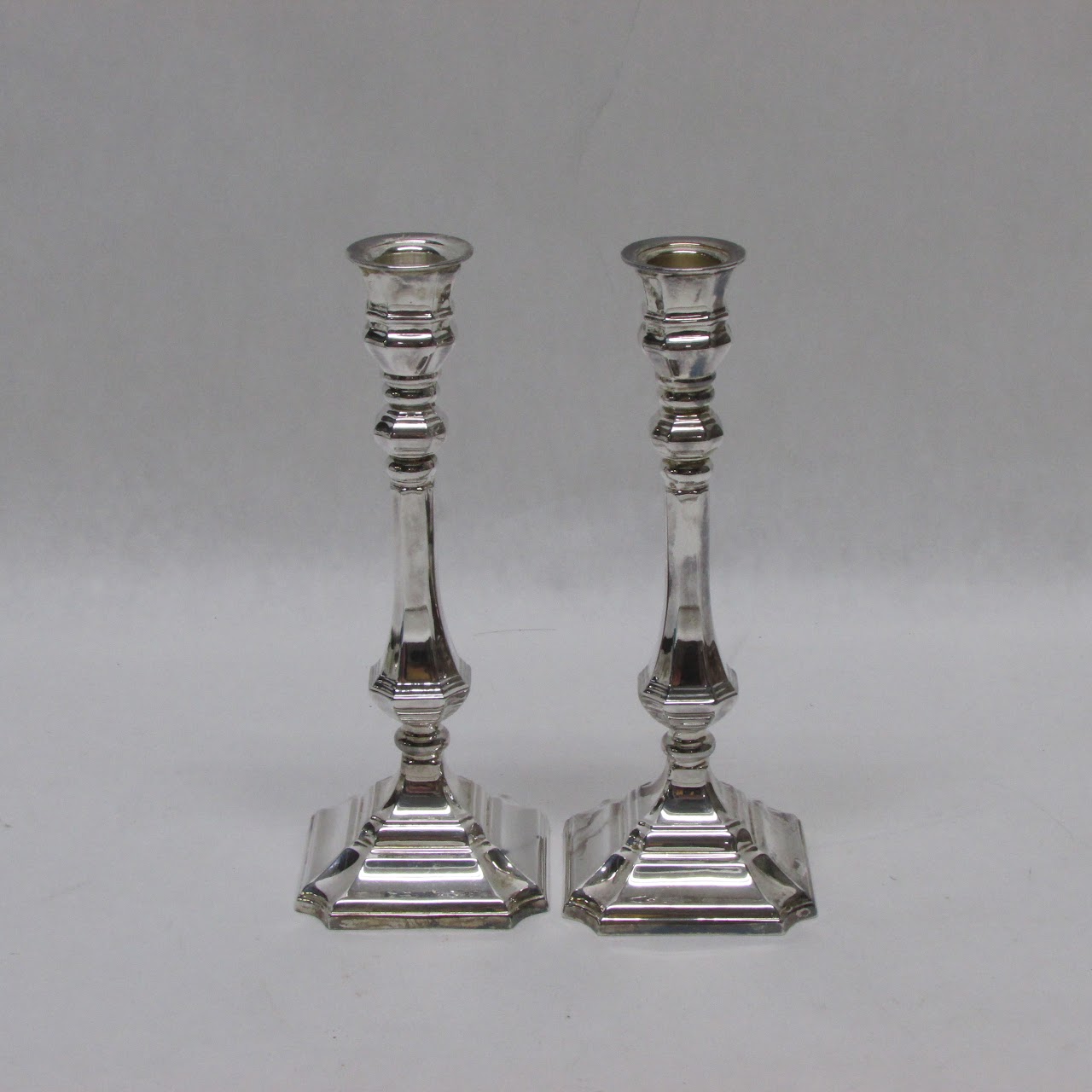 Hazorfim Sterling Silver & Metal Candlestick Pair