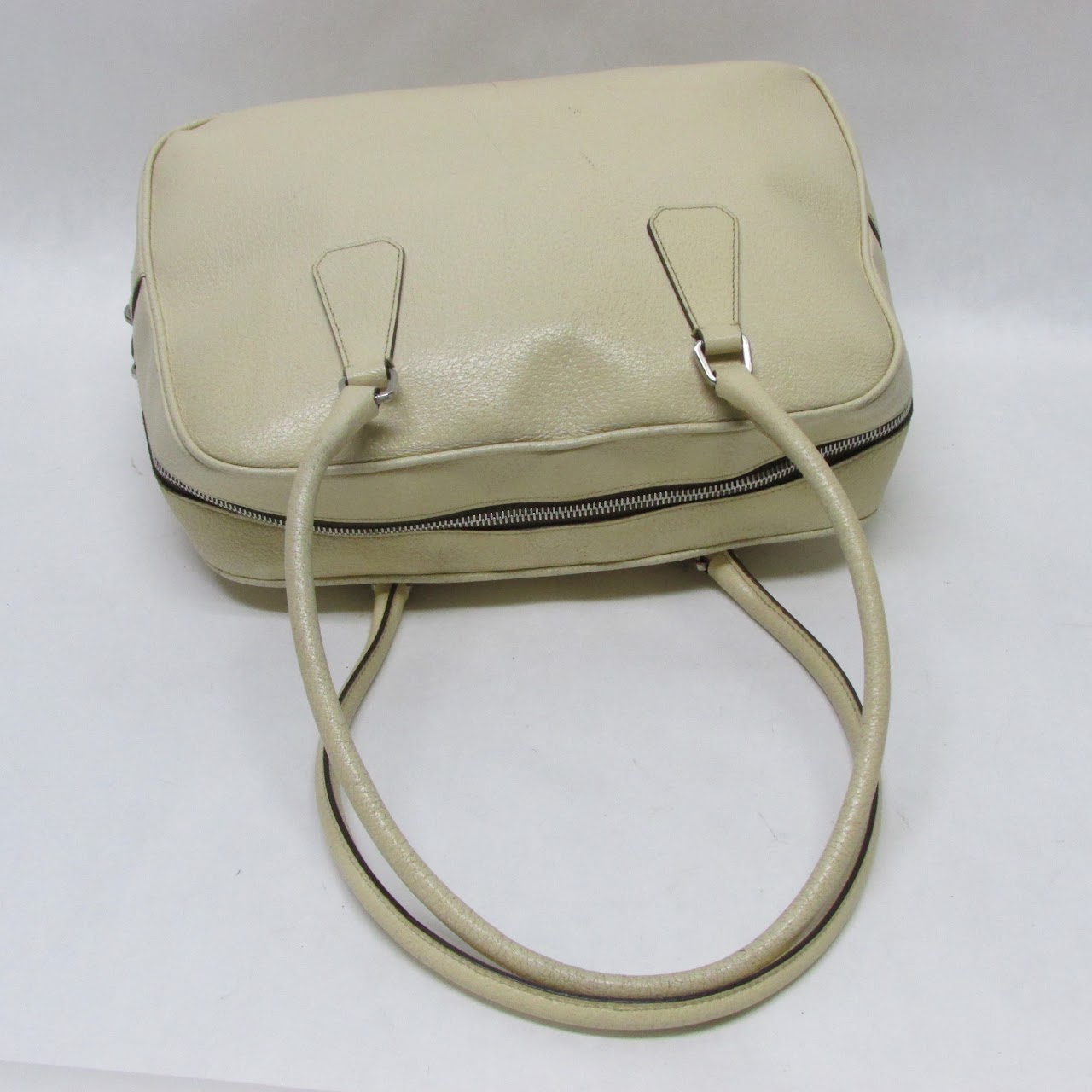 Prada Creme Leather Handbag