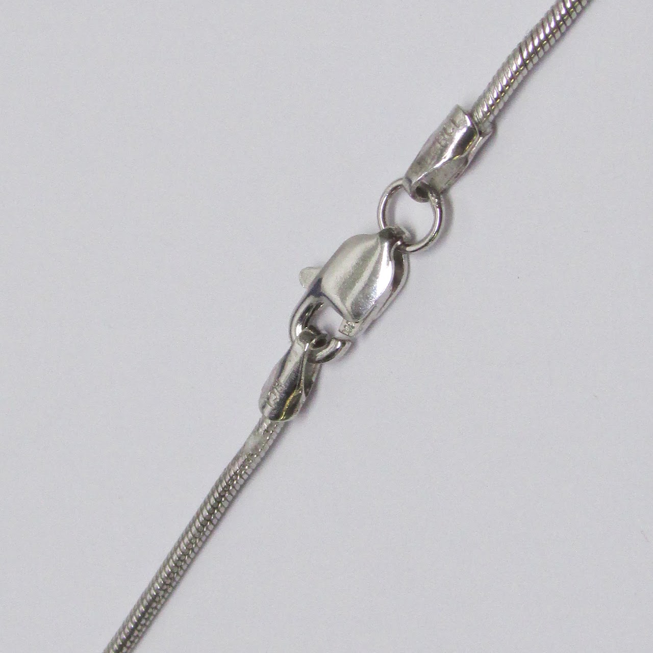 14K White Gold Snake Chain Necklace