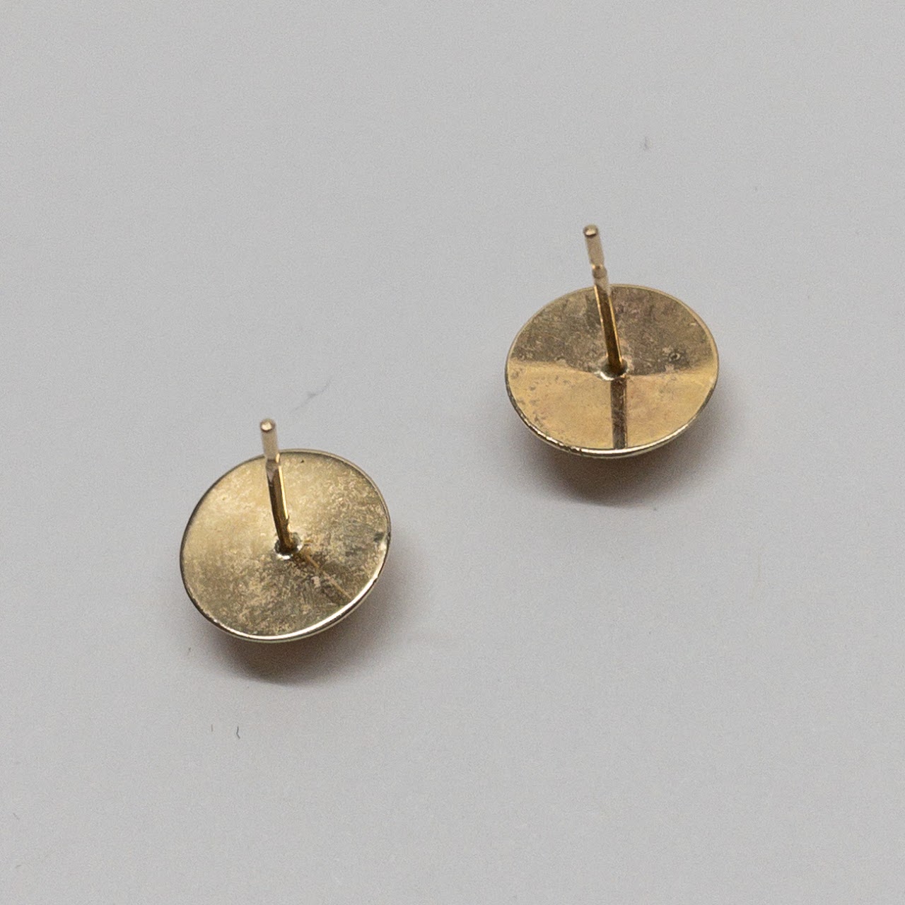 14K Gold Dome Stud Earrings