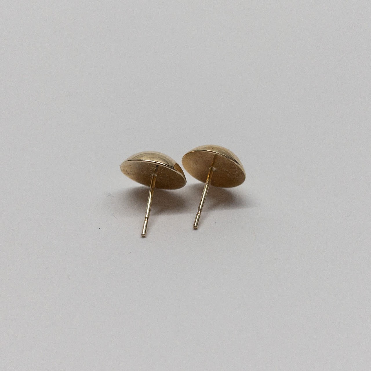 14K Gold Dome Stud Earrings