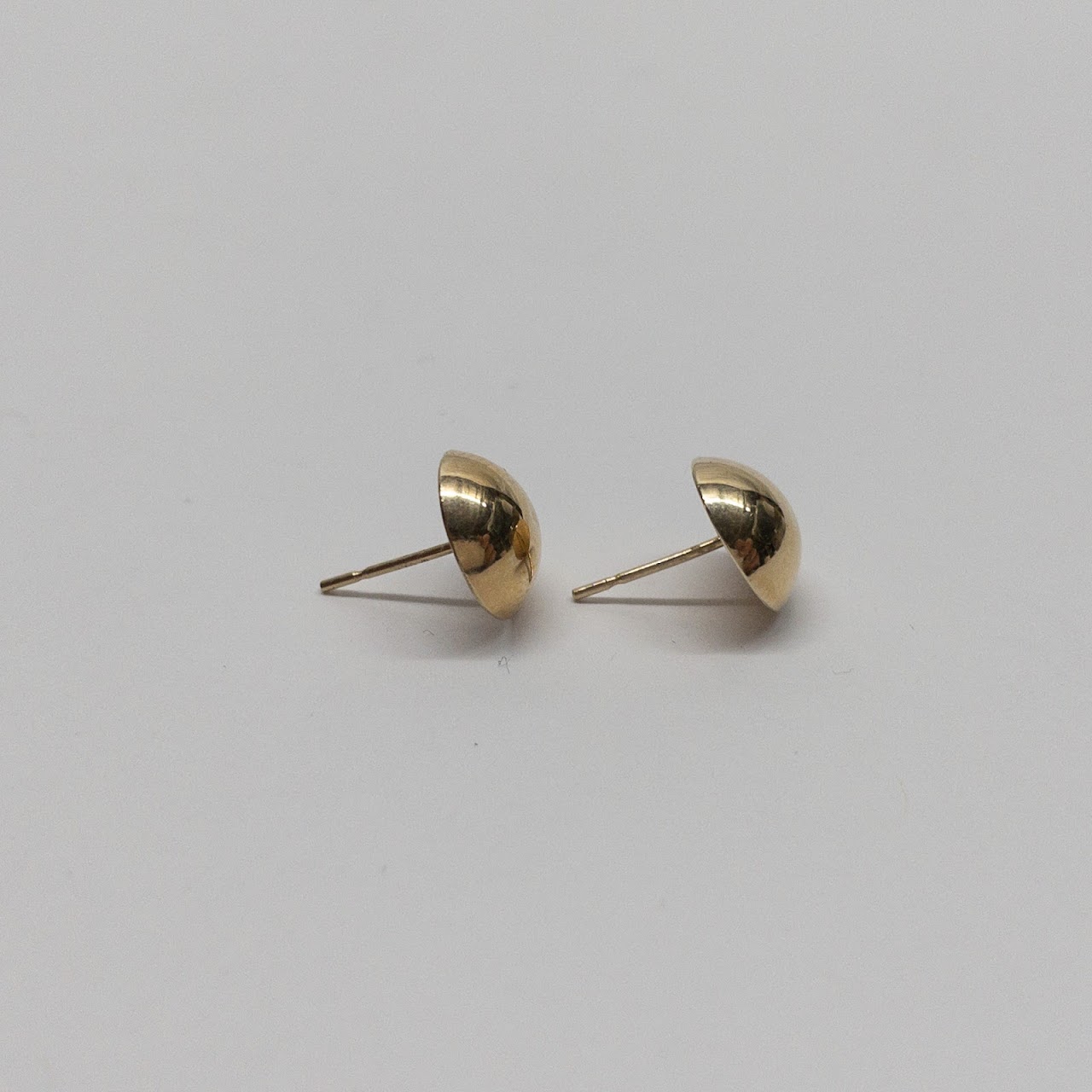 14K Gold Dome Stud Earrings